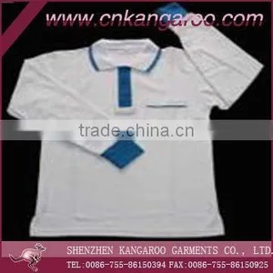 Men's Long Sleeve Cotton Pique Polo Shirt With One Pocket thumbnail-1