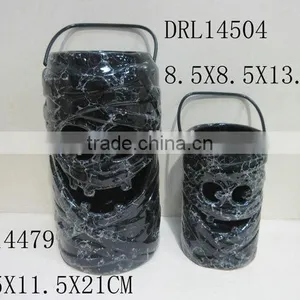 Ceramic Pumpkin Lantern With Handle Festival Holloween Decorations thumbnail-1