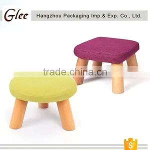 Lovely Cute Pretty Round Shape Wooden Feet Stool for Children thumbnail-1