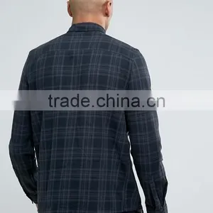 Long Sleeve Point Collar Two Chest Pocket Mens Pre-Shrunk 100% Cotton Breathable Comfort Fit Casual Check Shirts thumbnail-2