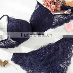 Spot Wholesale Sexy Fancy Lace Bra and Panty Set thumbnail-1