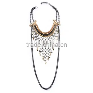Women Fashion Alloy Net Collar Necklace Jewelry thumbnail-4