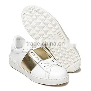 Adult White Black Leather Sneakers Shoe Liquidation Closeouts thumbnail-5