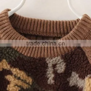 Army Green Round Neck Boys Combat Pullover Sweater thumbnail-4
