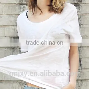 Wholesales T-shirt O-neck Simple Design for Girls thumbnail-2