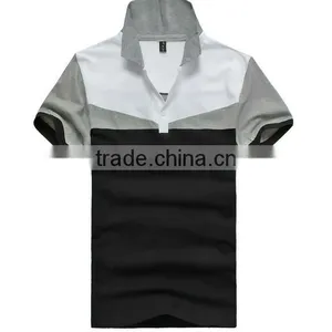 Mens Cotton Block Slim Polo T-shirts TB02 thumbnail-1