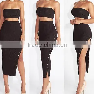 Runwaylover 5112 Sexy Europea Hot Waist Crochet High Slit Skirt thumbnail-2