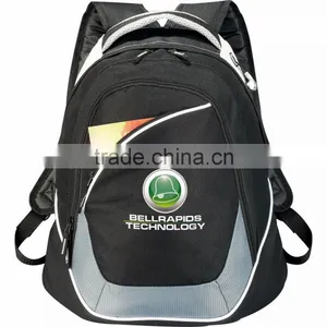 Connections 15" Computer Backpack - Zippered Main Compartment With Built-in Laptop Sleeve and Earbud Port and Features Your Logo thumbnail-4