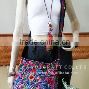 Thai Embroidered HMONG Hill Tribe Shoulder Bag Cross Body Bag thumbnail-1