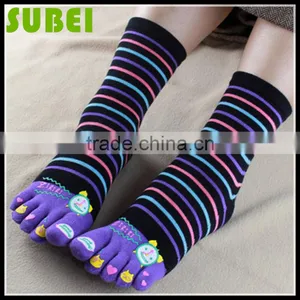 2015 Female Warm Five Fingers Socks,cotton and Happy Little Alarm Clock Socks,Quiet and Sweet thumbnail-2