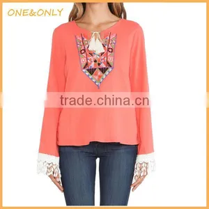 Embroidery Cotton Kurta Neck Designs thumbnail-1