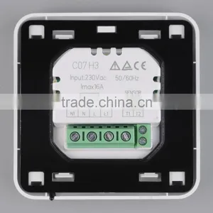 Touch Screen Weekly Programmable Heating Thermostat Blue Backlit C07.H3 16A Cheap Price Hot Selling thumbnail-4