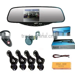 Car System Bluetooth Handsfree With 3.5 Inch TFT Monitor Car Rearview Mirror Camera thumbnail-1