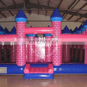 Pink Inflatable Maze Bouncy Castle for Kids thumbnail-1
