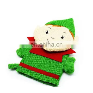 Christmas Promotional Gift Kids Puppets Bath Wash Mitt Cloth For Bathing Baby thumbnail-2