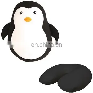 Animal U Shape Cushion Pillow Wholesale 2 in 1 Soft Plush Penguin Toy Personalized Rest Travel Car Neck Pillow thumbnail-1