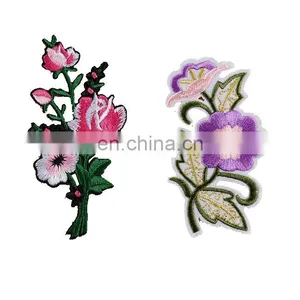 Embroidery Patch Red Flower Patches Embroidery for Women Clothing thumbnail-6