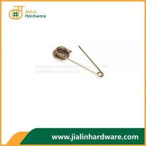 Vintage Iron Blank Circle Bezel Cabochon Base Diy Hijab Brooch Safety Pins 70mm*1.5mm thumbnail-3