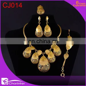 Free Shipping Big Fashion Jewelry Set/dubai Gold Jewelry Set / Rani Haar Jewelry Set CJ014 thumbnail-1