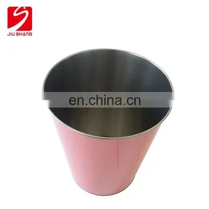 Galvanized Metal and Tinplate Ice Bucket With Round and Square Shape thumbnail-1