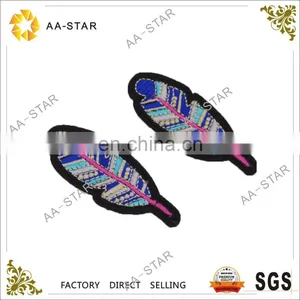 A Pair of Feathers Custom Cheap Embroidery for Clothing thumbnail-1