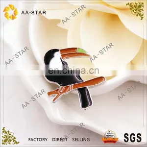 Toucan on the Tree Branch Design Enamel Pin thumbnail-1