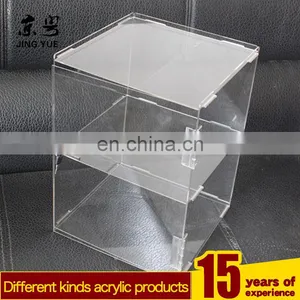 Custom 2 Tiers Acrylic Display Case Cabinet With Lock Acrylic Display Box With Lock thumbnail-1