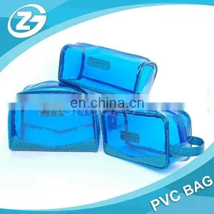 Customized Logo High Quality Large Middle Samll Size PVC Cosmetic Bag Set thumbnail-6