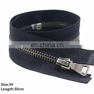 Black Colors Available 30cm 100pcs Close-open Black Metal Zippers With Pearl Slider, Multi-color #3 Zippers For DIY Sewing thumbnail-5