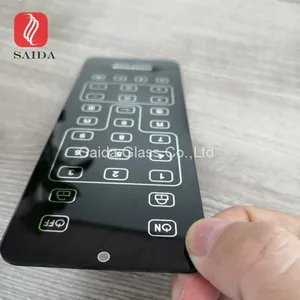 Custom 2mm Tempered Glass With Black Silk Screen Decorative Printed for Smart Home Automation Door Bell thumbnail-1
