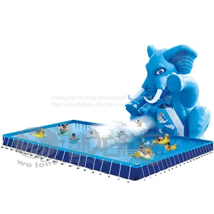 Giant Inflatable Swimming Pool With Slide for Land Water Park thumbnail-1