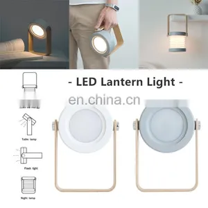 2021 Hot LED Portable Lantern Light Retractable Wooden Table Lamp Bedside Night Light Touch Sensor Hanging Lamp thumbnail-6