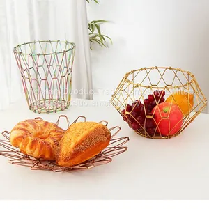 Wholesale Cheap Living Room Modern Simple Kitchen Storage Organizer Folding Fruit Basket thumbnail-2
