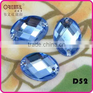 2holes Dyeable Decorative Oval Shaped Taiwan Acrylic Stone thumbnail-1