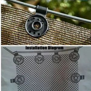 Shade Cloth Plastic Clips Black Shading Net Fixed Round Clip for Sun Shade Net, Anti Bird Netting, Landscape Cloth, Shading Fabric Accessories thumbnail-5