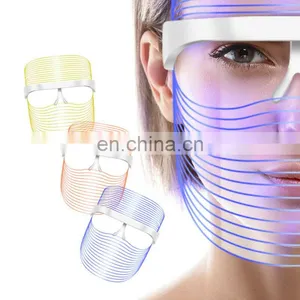 3 Color LED Light Photon Face Neck Rejuvenation Skin Facial Therapy Wrinkle thumbnail-1
