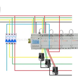 Multi-circuits Prepaid Smart Energy Meter DIN Rail 4G WiFi LoRa Optional 220 380V (50Hz) 3 Phase Electricity Meter Pre Paid thumbnail-1