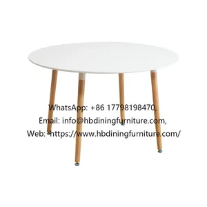 Round Vintage MDF Dining Table thumbnail-1