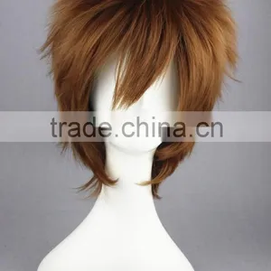 High Quality 35cm Short Straight Sekai Ichi Hatsukoi Yanase Yuu Brown Wig Synthetic Anime Wig Cosplay Hair Wigs Party Wig thumbnail-3