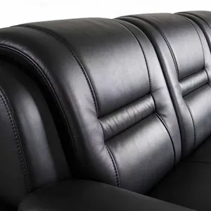 Modern Office Furniture Sofa Reception Leather Sofa Set thumbnail-3