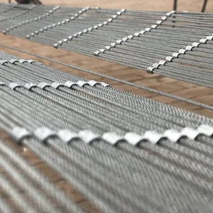Diamond Pattern SS316 Stainless Steel Wire Rope Mesh for Flexible Safety Netting thumbnail-5