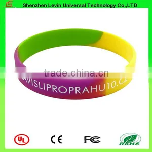 Cheap Recycle Blending Color Printing Personalized Silicone Wristband thumbnail-1