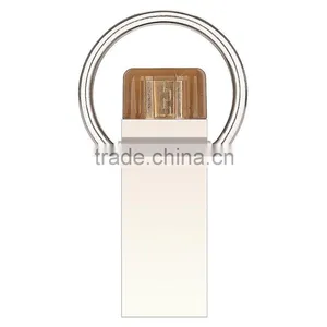 Silver Color Usb 3.0 OTG 8gb 16gb 32gb With Iron Hoop thumbnail-3