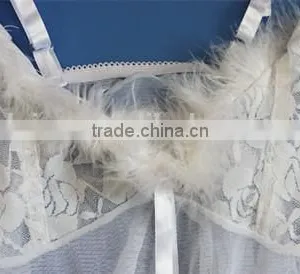 Hot Sexy Unique Net Gauze Material Flower Lingerie Babydoll Nighty Dress thumbnail-5