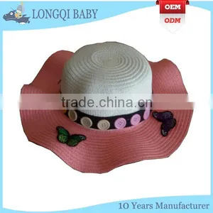CM-TN-002 Fashion Design Lovely Cheap Kids Straw Hat thumbnail-1