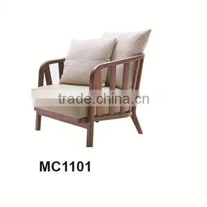 Living Room Furniture Wood Base Sofa Armchair With Linen Fabric MC1101 thumbnail-1