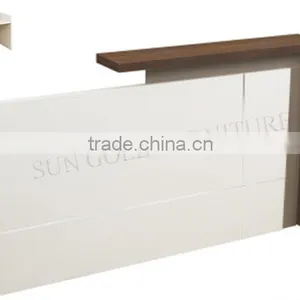 Beauty Salon Furniture White Front Reception Desk Wood Shop Counter Design (SZ-RTB033) thumbnail-3