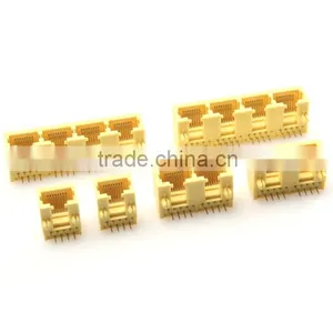 Unshiled RJ45 Female Connector and Modular Jack,Side Entry 10P RJ45 PCB Jack thumbnail-1