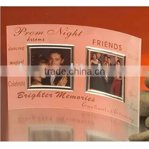 Curved Frosted Acrylic Photo Frame Arc-shaped PMMA/Plexiglass/Lutic Picture Photo Frame With Magent Back thumbnail-1