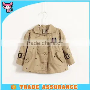 Khaki Color Cute Rabbit High Waist Fashion Winter Coat For Child thumbnail-1